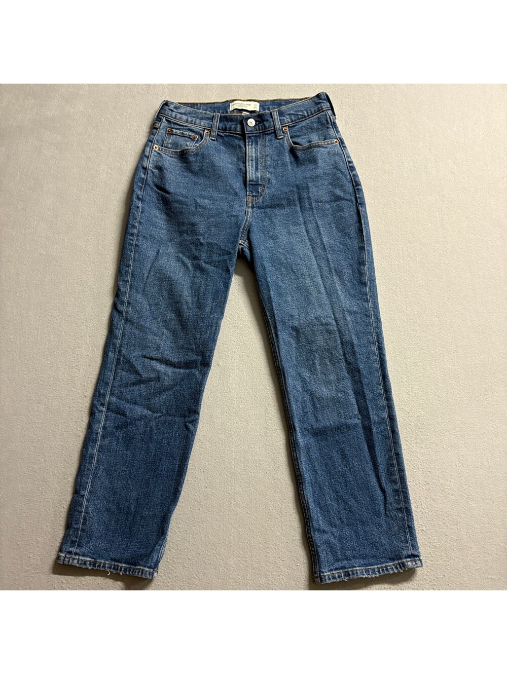 Abercrombie & Fitch Curve Love Ankle Straight Ultra High Rise Jeans 27 Short